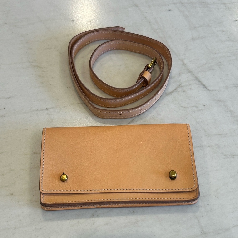 Tan Leather Belt Bag + Belt